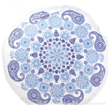 100% Cotton Printed Round Beach Towel